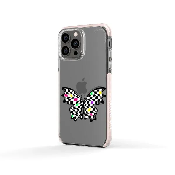 iPhone Case - Checkered Butterfly