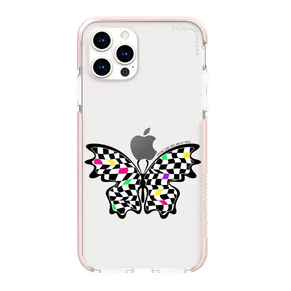 iPhone Case - Checkered Butterfly