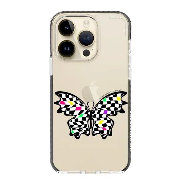 iPhone Case - Checkered Butterfly