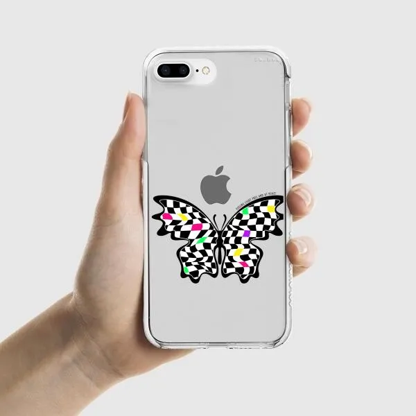 iPhone Case - Checkered Butterfly