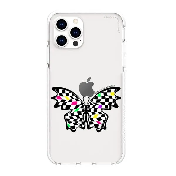 iPhone Case - Checkered Butterfly