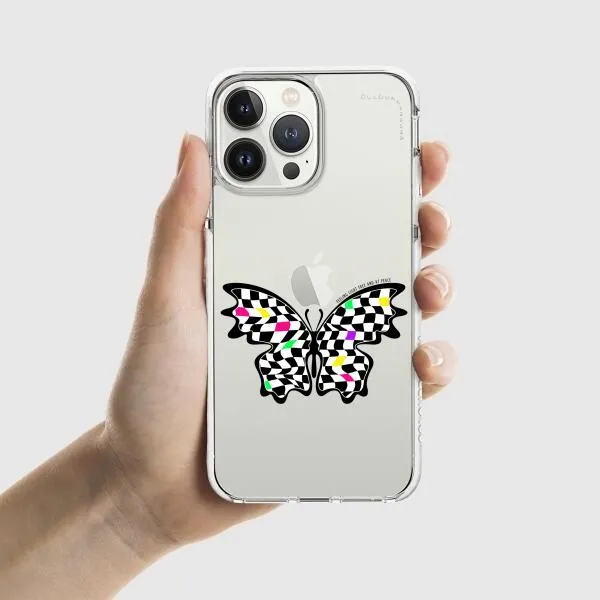 iPhone Case - Checkered Butterfly