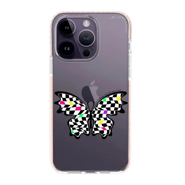 iPhone Case - Checkered Butterfly