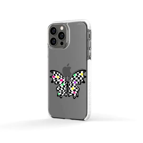 iPhone Case - Checkered Butterfly