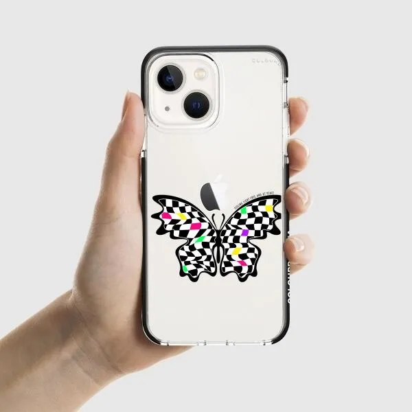 iPhone Case - Checkered Butterfly