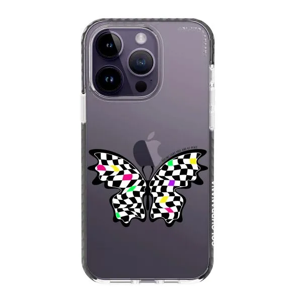iPhone Case - Checkered Butterfly