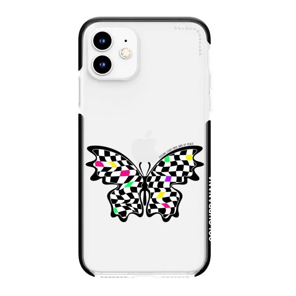 iPhone Case - Checkered Butterfly