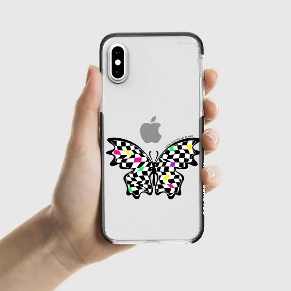 iPhone Case - Checkered Butterfly