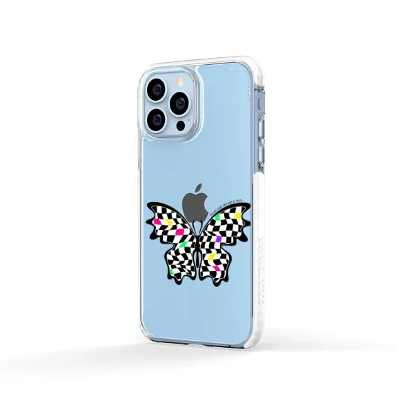 iPhone Case - Checkered Butterfly