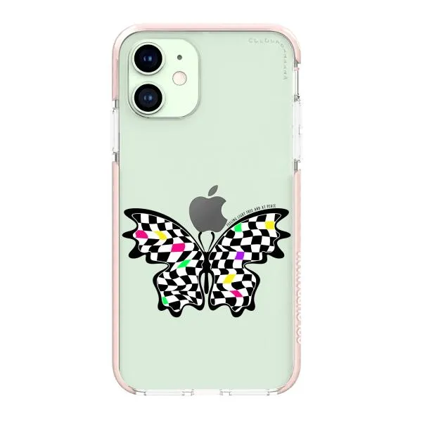 iPhone Case - Checkered Butterfly