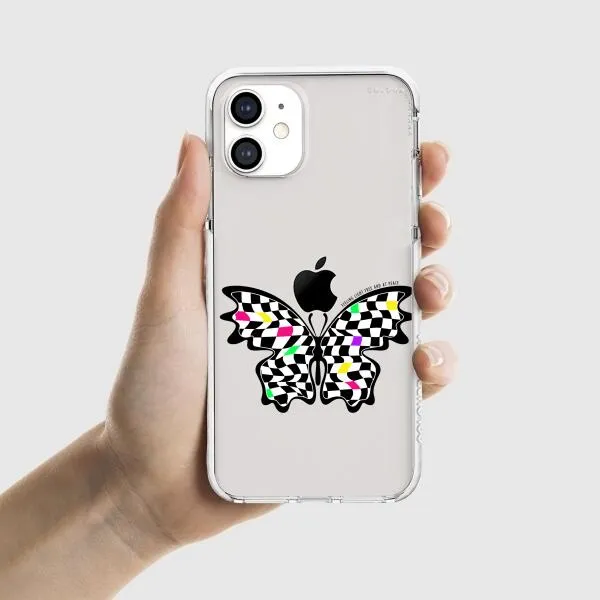iPhone Case - Checkered Butterfly
