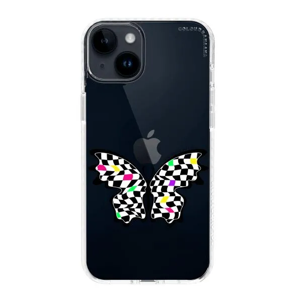 iPhone Case - Checkered Butterfly