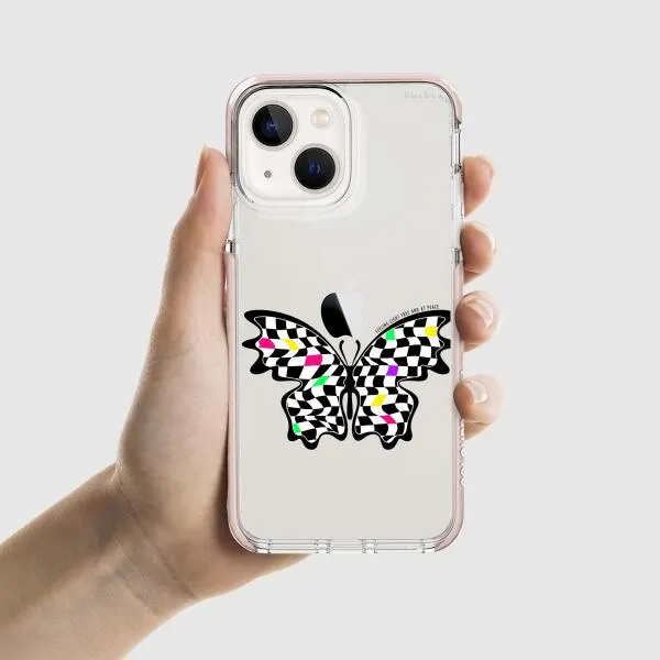 iPhone Case - Checkered Butterfly