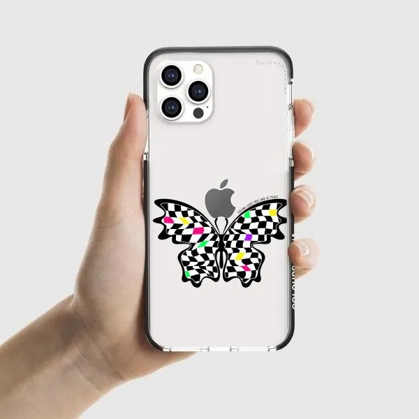 iPhone Case - Checkered Butterfly
