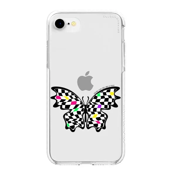 iPhone Case - Checkered Butterfly