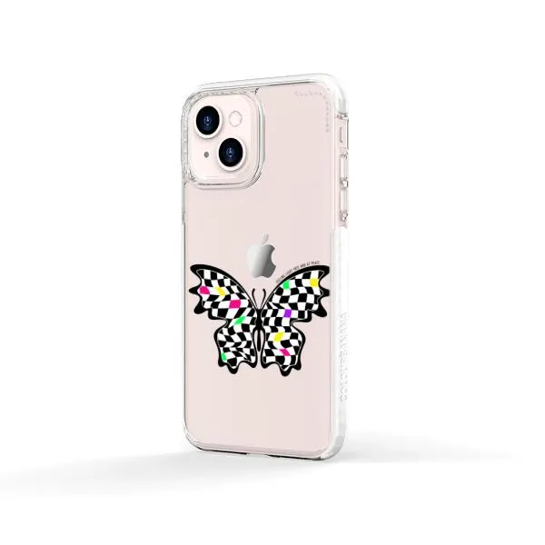 iPhone Case - Checkered Butterfly