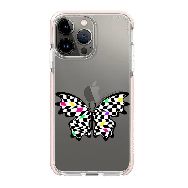 iPhone Case - Checkered Butterfly