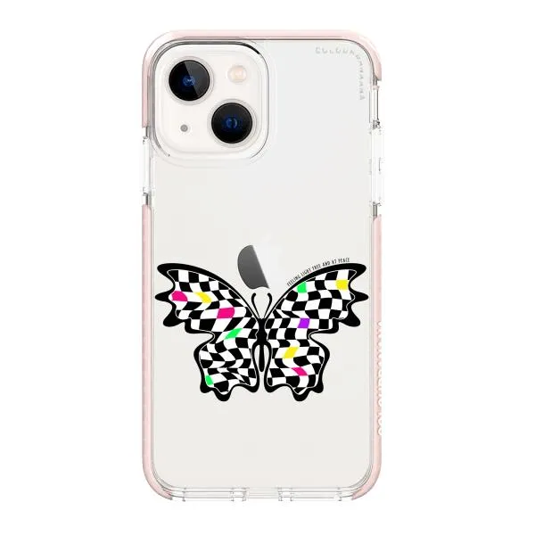 iPhone Case - Checkered Butterfly
