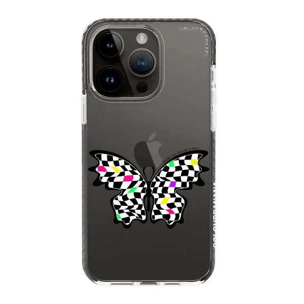 iPhone Case - Checkered Butterfly