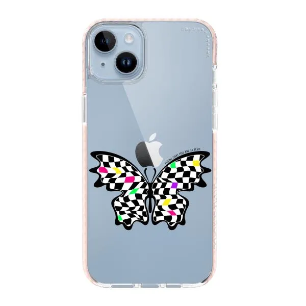 iPhone Case - Checkered Butterfly