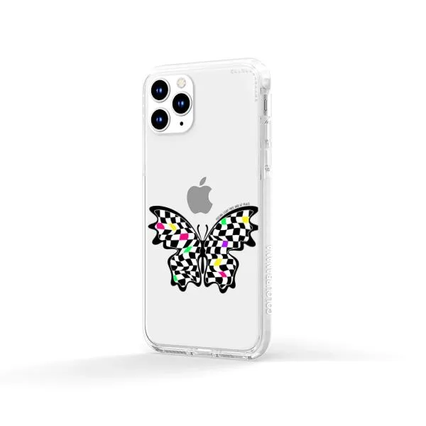 iPhone Case - Checkered Butterfly