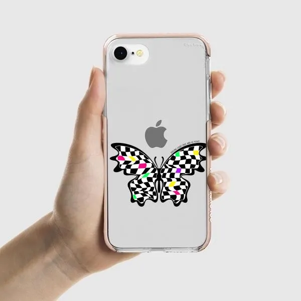 iPhone Case - Checkered Butterfly