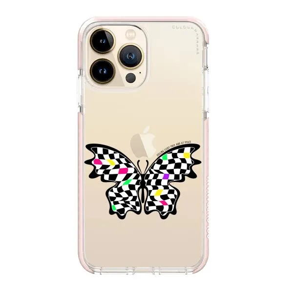 iPhone Case - Checkered Butterfly