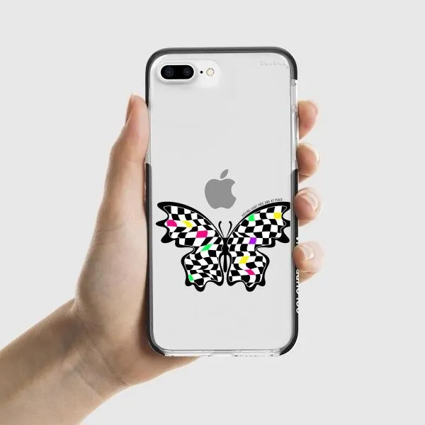 iPhone Case - Checkered Butterfly
