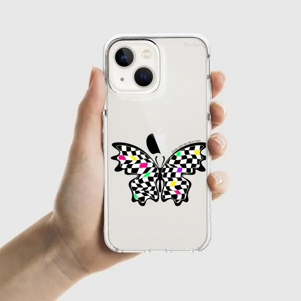 iPhone Case - Checkered Butterfly