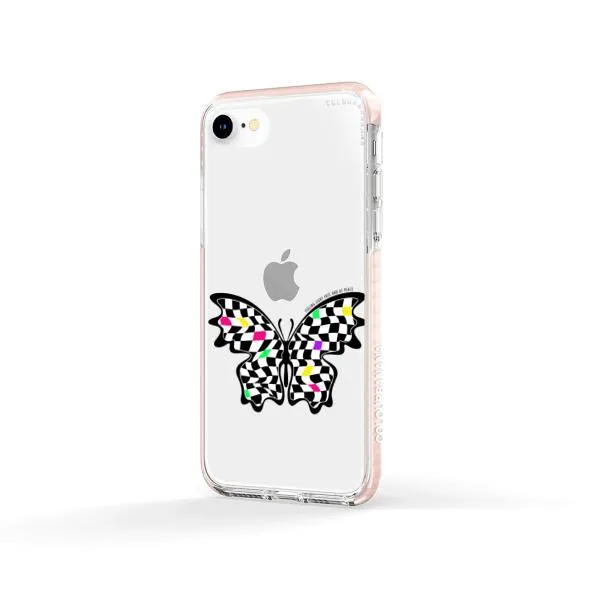 iPhone Case - Checkered Butterfly