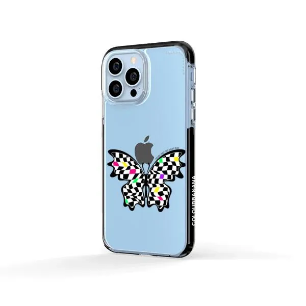 iPhone Case - Checkered Butterfly