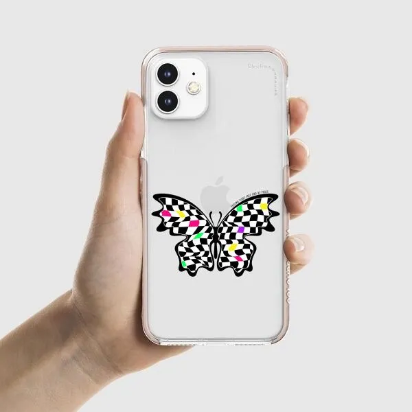iPhone Case - Checkered Butterfly