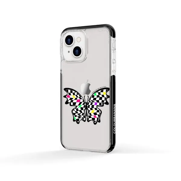 iPhone Case - Checkered Butterfly
