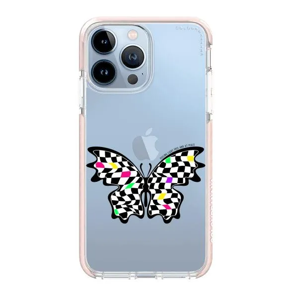 iPhone Case - Checkered Butterfly