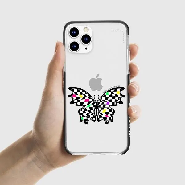 iPhone Case - Checkered Butterfly