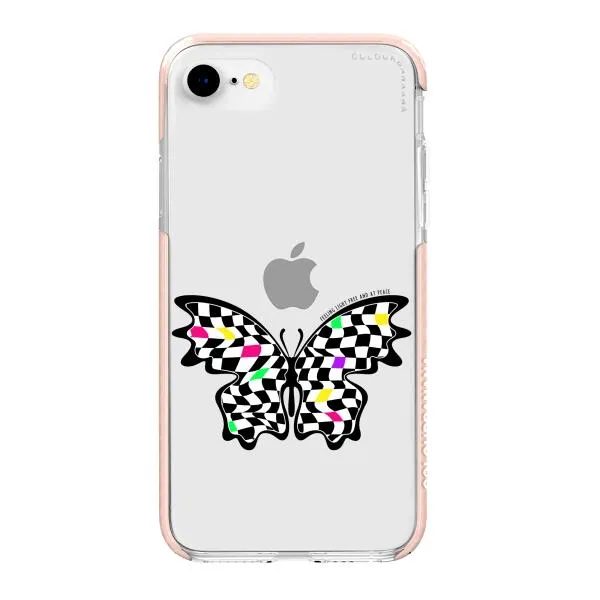 iPhone Case - Checkered Butterfly