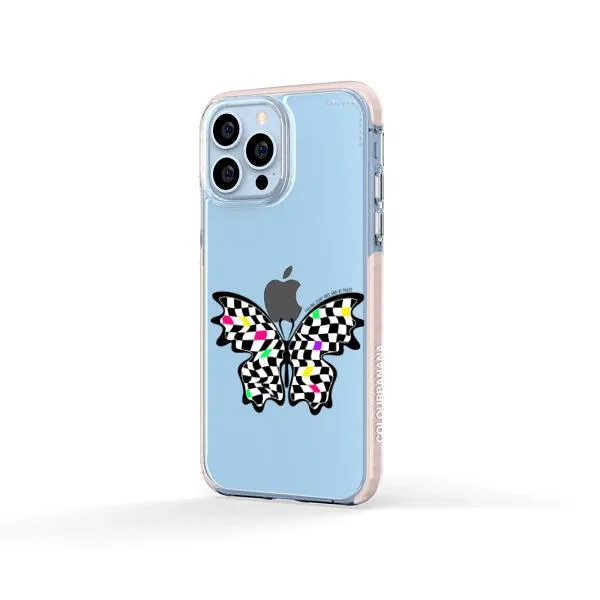 iPhone Case - Checkered Butterfly