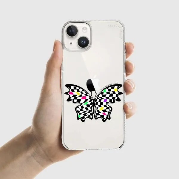 iPhone Case - Checkered Butterfly
