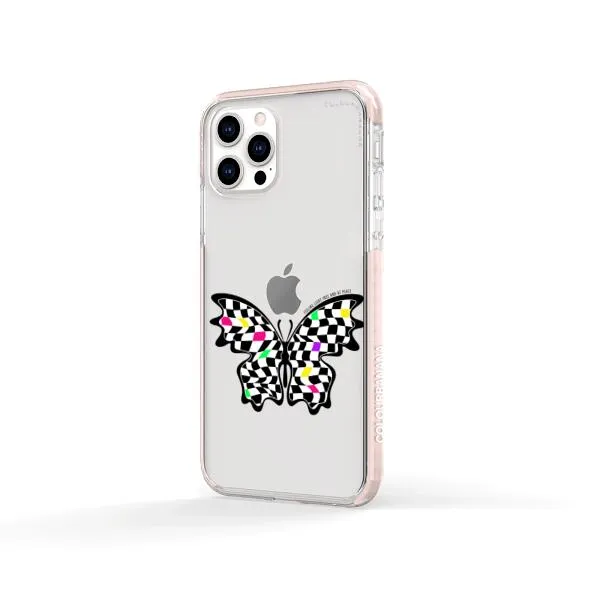 iPhone Case - Checkered Butterfly