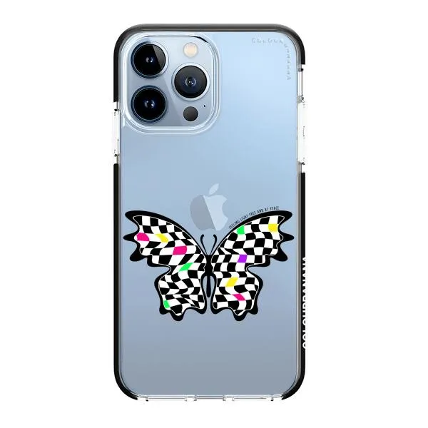 iPhone Case - Checkered Butterfly