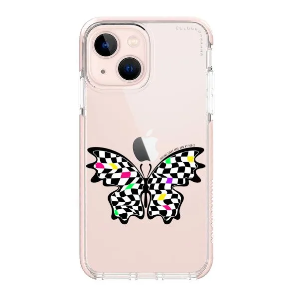 iPhone Case - Checkered Butterfly