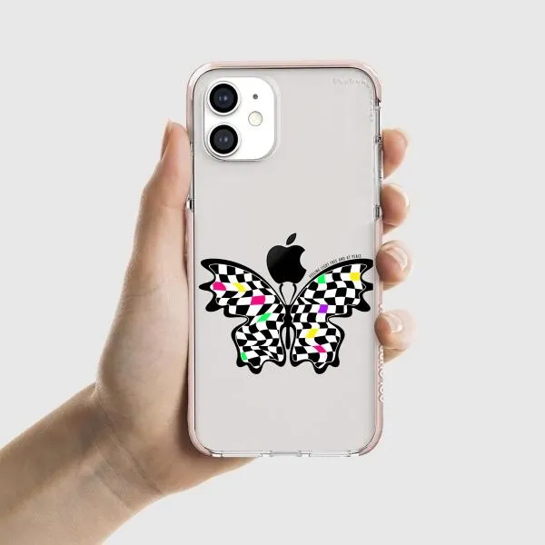 iPhone Case - Checkered Butterfly