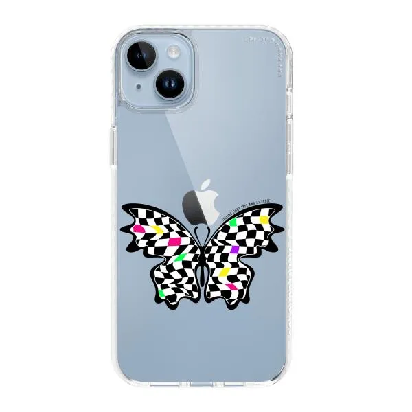 iPhone Case - Checkered Butterfly