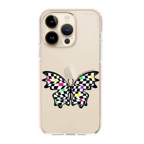iPhone Case - Checkered Butterfly