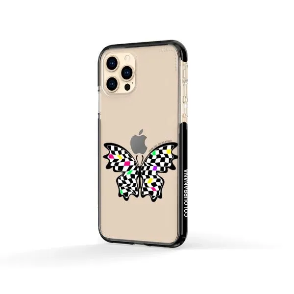iPhone Case - Checkered Butterfly