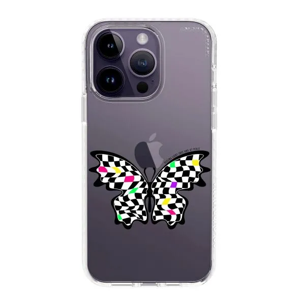 iPhone Case - Checkered Butterfly