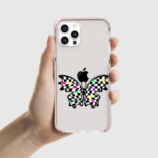 iPhone Case - Checkered Butterfly
