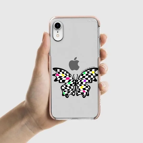 iPhone Case - Checkered Butterfly