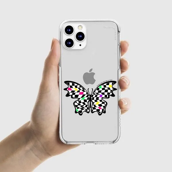 iPhone Case - Checkered Butterfly