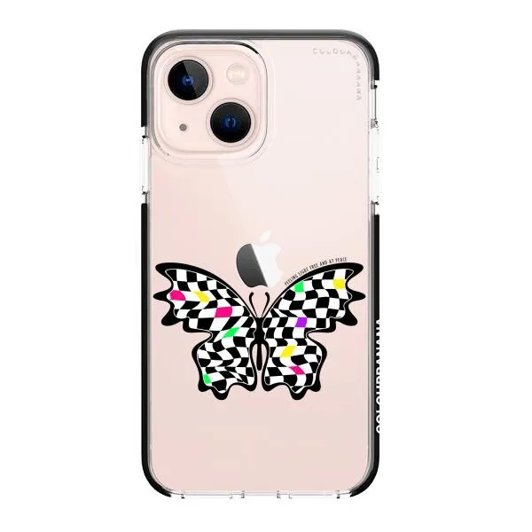 iPhone Case - Checkered Butterfly